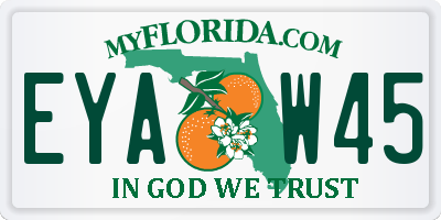 FL license plate EYAW45