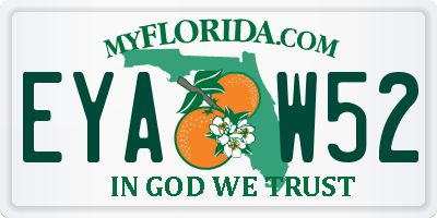 FL license plate EYAW52