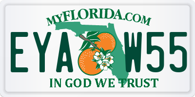 FL license plate EYAW55