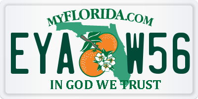 FL license plate EYAW56