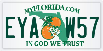 FL license plate EYAW57