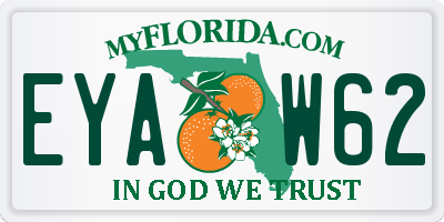 FL license plate EYAW62