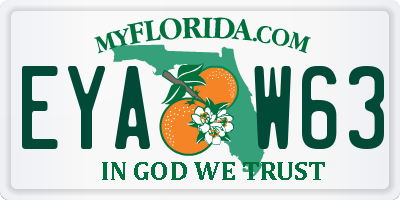 FL license plate EYAW63