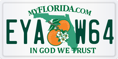 FL license plate EYAW64