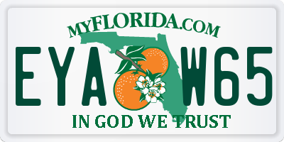 FL license plate EYAW65