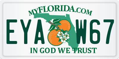 FL license plate EYAW67