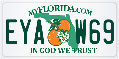 FL license plate EYAW69