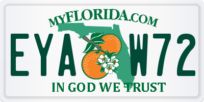 FL license plate EYAW72