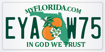 FL license plate EYAW75