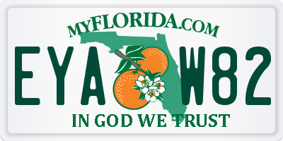FL license plate EYAW82