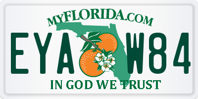 FL license plate EYAW84