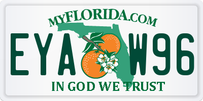 FL license plate EYAW96