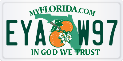 FL license plate EYAW97