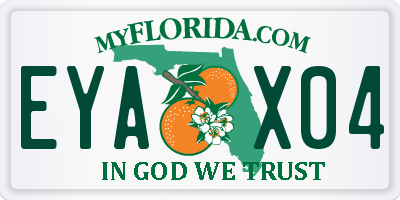 FL license plate EYAX04