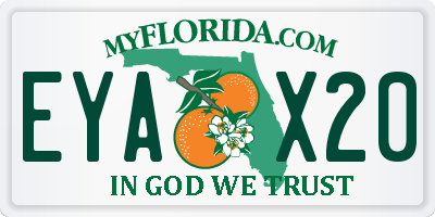 FL license plate EYAX20