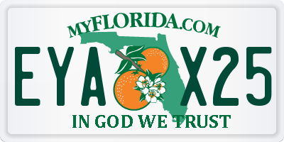 FL license plate EYAX25
