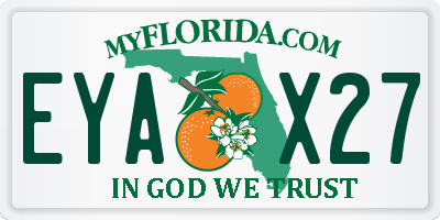 FL license plate EYAX27