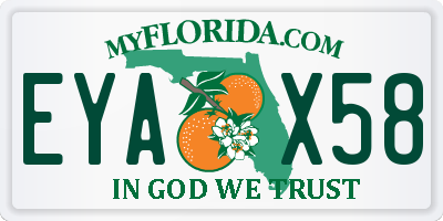 FL license plate EYAX58