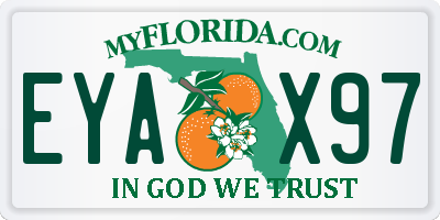 FL license plate EYAX97