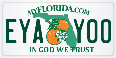 FL license plate EYAY00
