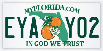 FL license plate EYAY02