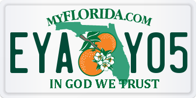 FL license plate EYAY05