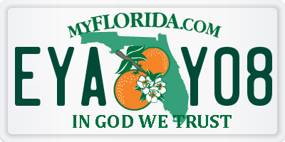 FL license plate EYAY08