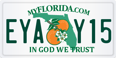 FL license plate EYAY15