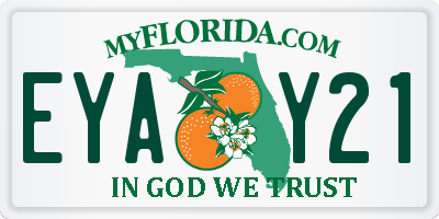 FL license plate EYAY21