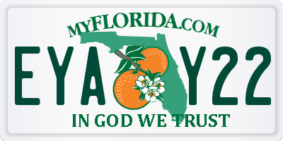 FL license plate EYAY22