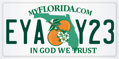 FL license plate EYAY23