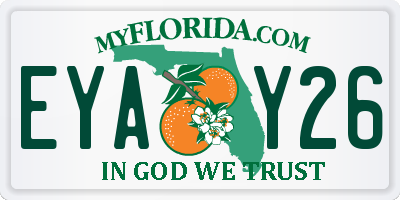 FL license plate EYAY26