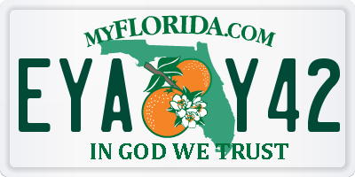FL license plate EYAY42