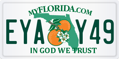 FL license plate EYAY49