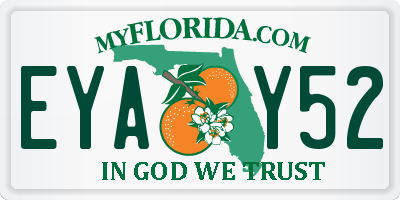 FL license plate EYAY52