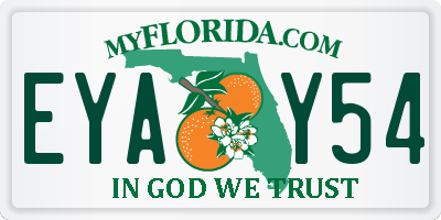 FL license plate EYAY54