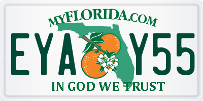FL license plate EYAY55