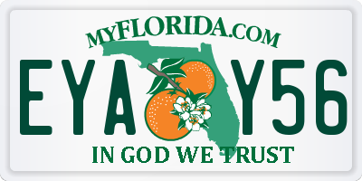 FL license plate EYAY56