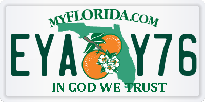 FL license plate EYAY76