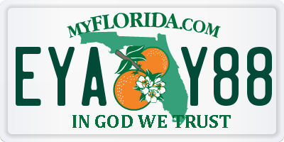 FL license plate EYAY88