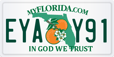 FL license plate EYAY91