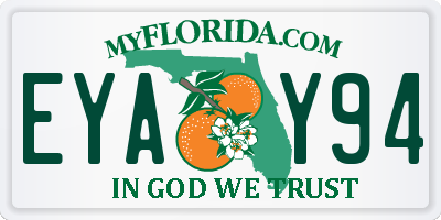 FL license plate EYAY94