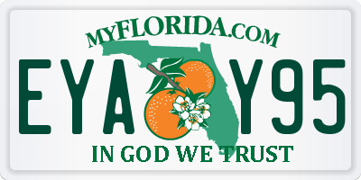 FL license plate EYAY95
