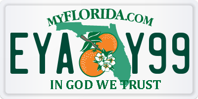 FL license plate EYAY99