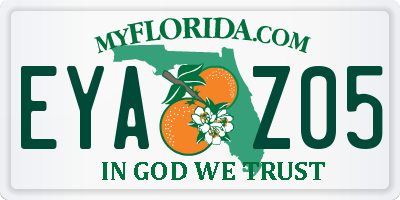 FL license plate EYAZ05
