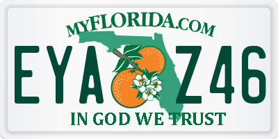 FL license plate EYAZ46
