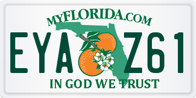 FL license plate EYAZ61