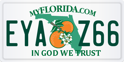 FL license plate EYAZ66