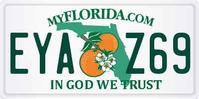 FL license plate EYAZ69