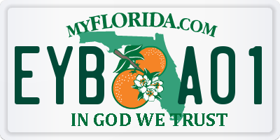 FL license plate EYBA01